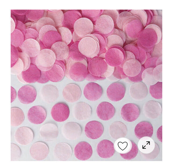 Pink Round Tissue Confetti .8oz