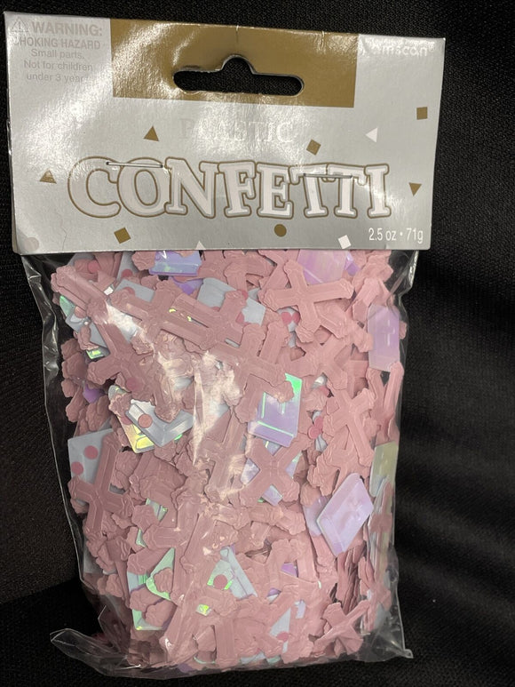 Easter/Christening/ Religious PINK Crosses & Bibles - Table Confetti 2.5 oz-