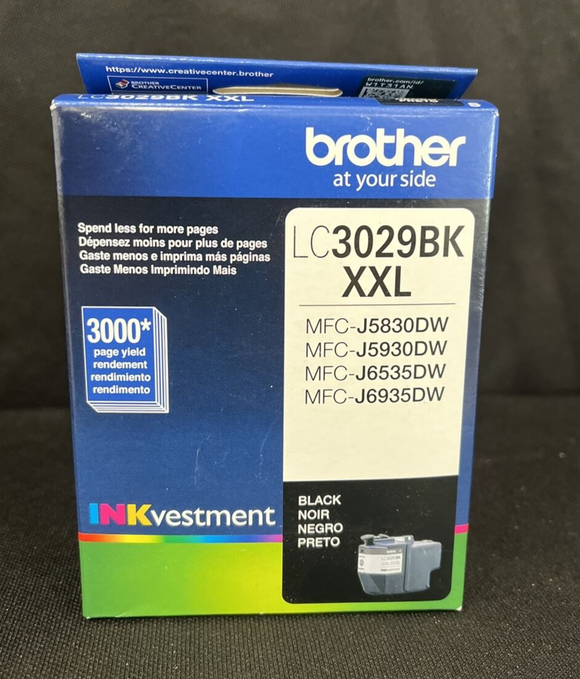Brother LC3029BK XXL Black Ink Cartridge Expires 09/2025