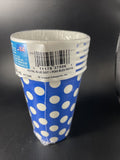 Unique Blue Polka Dot 12oz Paper Cups pack of 6