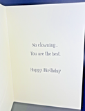 Clown Themed Birthday Greeting Card w/Envelope