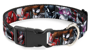 Plastic Clip Collar - Marvel 6-Spider Hero Action Poses: WSPD067 15"-26"