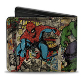 Buckle Down Marvel Comics Retro Avengers Group Pose Mens Bifold Wallet