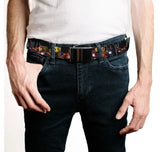 Buckle Down Men’s Web Belt Marvel  Iron Man Action Poses WIM009