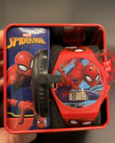 Spiderman Youth LCD Watch Light Up Face That Flips up to LCD Display Red Band