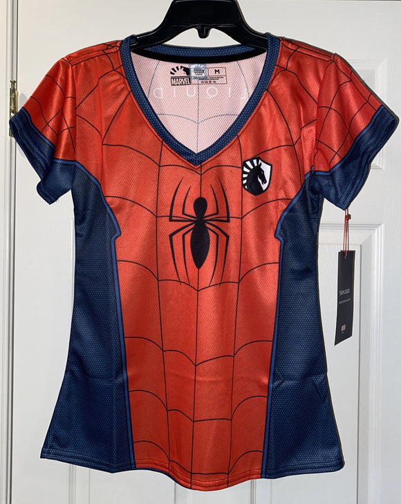 LIQUID X MARVEL SPIDER-MAN JERSEY WOMENS SZ MEDIUM