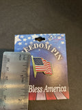 Cathedral Metal American Flag Freedom Pin