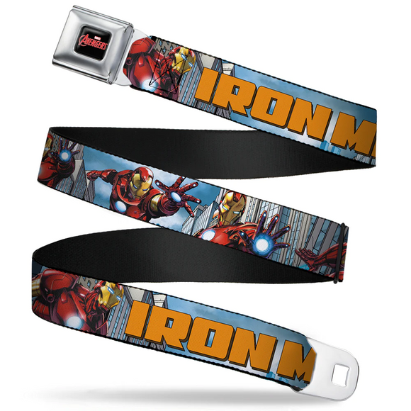 MARVEL AVENGERS IRON MAN w/Avengers Logo Cityscape Webbing- WIM015