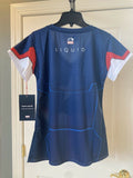 LIQUID X MARVEL CAPTAIN AMERICA JERSEY WOMENS SZ MEDIUM