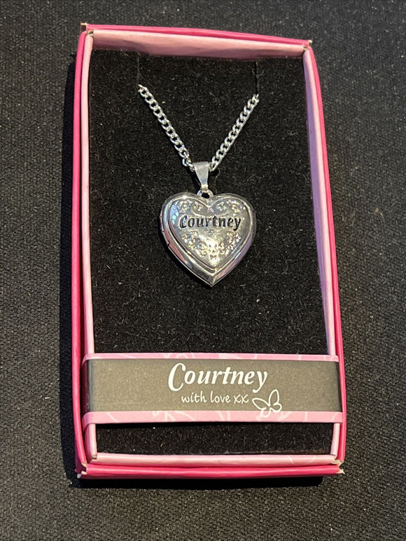 Heart Picture Locket With Love Necklace 16-18