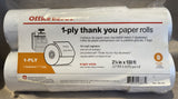 Office Depot Brand Preprinted Thank You Paper Rolls - White  (Pack of 8)