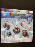 DESCENDANTS 2 Hanging Swirl Decorations ~ Girls Birthday Party Supplies ~ 12ct