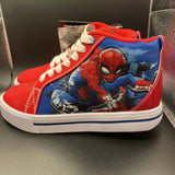 Marvel Kids High Top Canvas Spiderman Heelys Sneakers Size 3 No Tags