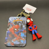 Marvel Spiderman Figure Keychain W/ Spiderman Plastic ID Case