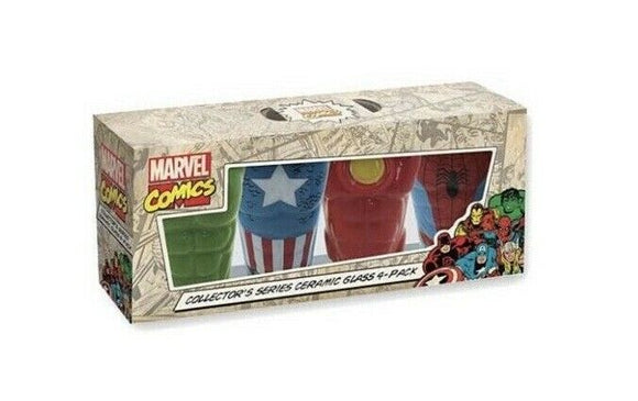 Marvel Collector’s Series Ceramic Glass series 4-Pack New