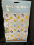 Blue & Metallic Gold It’s A Boy Star String Decorations 6Ct