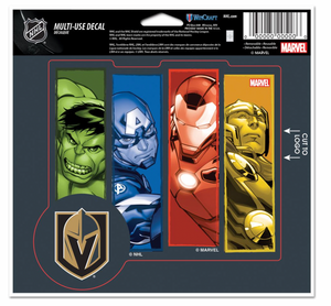 Vegas Golden Knights MARVEL MULTI-USE DECAL 5" x 6"