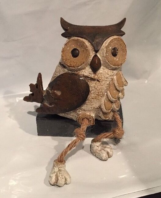 Snowy Grove Owl Centerpiece By Enesco 4048475 New Open Box