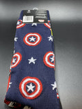 Marvel Captain America & Captain America Shield Socks Mens Sz 6-12 2 Pack