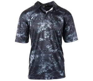 Burnside Men's Burn Collection Golf Polo - B0101 Navy Tie Dye Sz Small