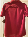 Harriton Womens Moisture Wicking Polyester Short Sleeve Red Med Polo Shirt. M374