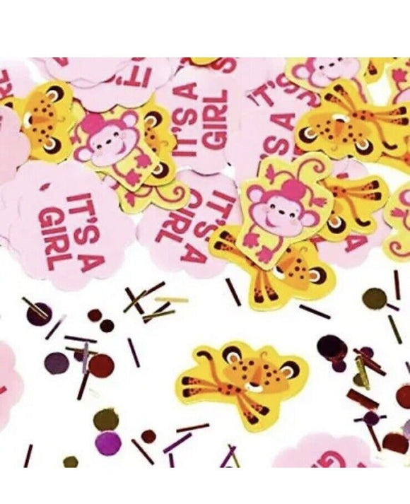 Fisher Price Hello Baby Jungle Animals Shower Party Decoration Confetti GIRL