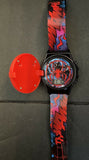 Spiderman Youth Watch w/Flashing Spiderman that Opens to View Time