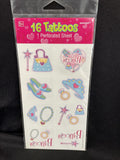 16 Princess Girly Fun Dress Up Tattoos Party Favors