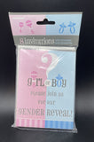 Girl Or Boy Gender Reveal Baby Party Invitations w/Envelopes 8 ct