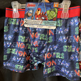 Marvel Avengers & Iron Man Boys Ultra Cool Softness 2 Pairs Boxer Briefs Sz 6