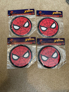 Set of 4 Spider-Man Mini Panel Emblems Party Decorations Aprrix 5.5 X 5.5 In Marvel NEW