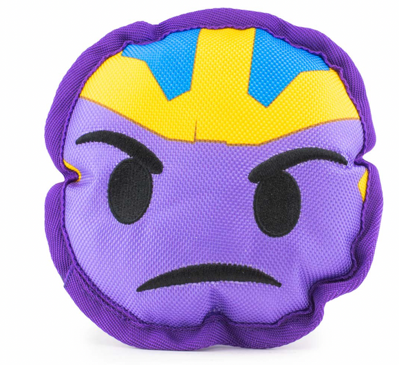 Buckle-Down Marvel Ballistic Squeaker Kawaii Thanos Frown Dog Toy