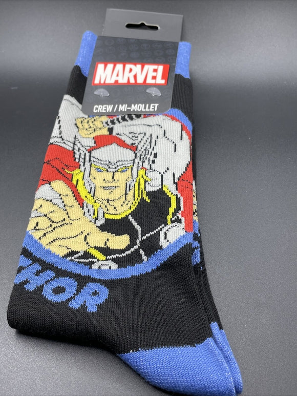 Marvel Thor Mens Crew Socks Size 7-11