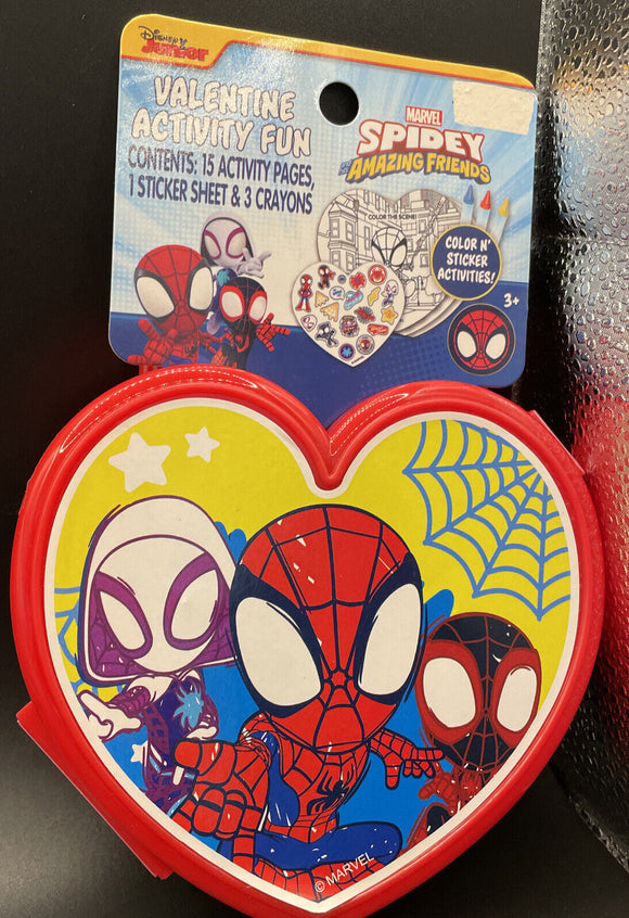 Valantine’s Day Heart Activity Fun Pack of Marvel Spidey & His Amazing Friends