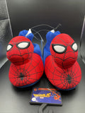 Marvel Spiderman Plush Sock Slippers w/ Stuffed Spidey Face Kids Size 11/12