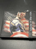 Buckle Down Bifold Marvel Captain America Sam Wilson American Flag Pose Wallet