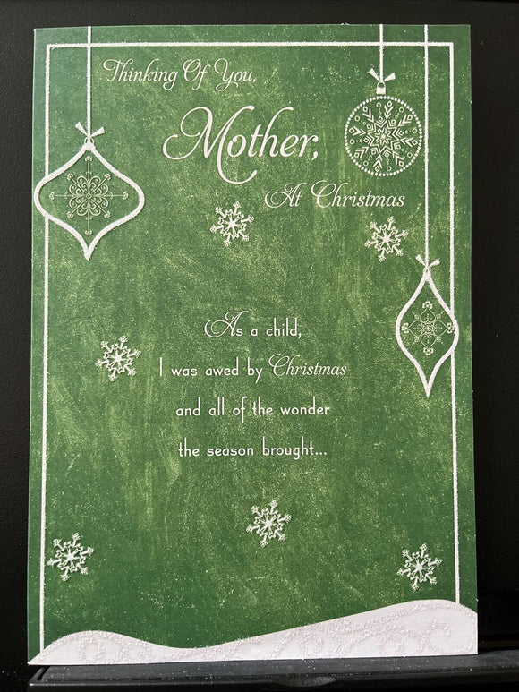 Merry Christmas Mother Greeting Card w/Envelope