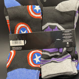 Marvel Superhero Novelty 6 Pairs Socks Mens Sz 6-12