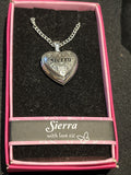 Heart Picture Locket With Love Necklace 16-18" Chain Sierra