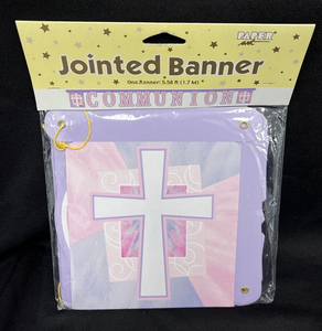 Communion Jointed Banner Pink/Purple 1 count -5.58'