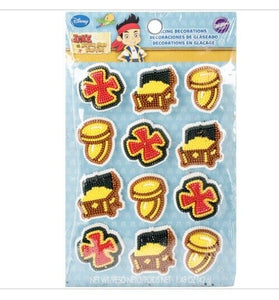 Royal Icing Decorations 12/Pkg-Jake & the Never Land Pirates 12 Ct