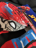 Marvel Spiderman Face Pose Kids Socks 10 Pairs Size 4-6