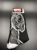 Marvel Black Panther Pose And Face 2 Pack Mens Socks Size 6-12