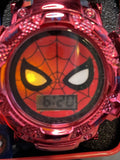 Marvel Spiderman Face Light Up  LCD Kids Watch W/ Decorated Band