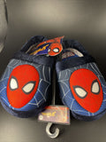 Spiderman Face Pose On Web Plush Foam Toddler Slippers No Slip Bottom Size M 7/8 Marvel