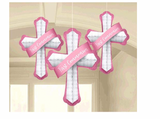 Amscan First Communion Honeycomb Cross Decorations 3 Pieces Baptism Confirmation