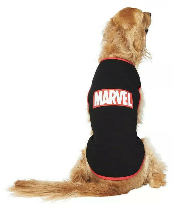 Marvel Logo Dog & Cat T-Shirt, Black By Marvel Size S