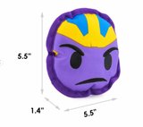 Buckle-Down Marvel Ballistic Squeaker Kawaii Thanos Frown Dog Toy
