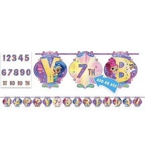 Shimmer & Shine Nick Jr Cartoon Kids Birthday Party Decoration Letter Banner