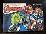 Avengers Marvel Hero 4Pack Of Boxed Mens Crew Socks Sz 6-12